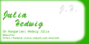 julia hedwig business card